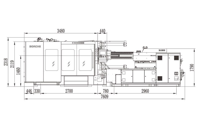 BORCHE Two-Platen Injection Molding Machine